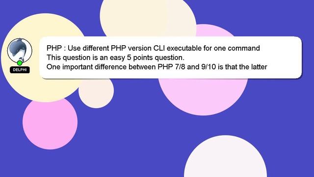 PHP : Use different PHP version CLI executable for one command смотреть онлайн