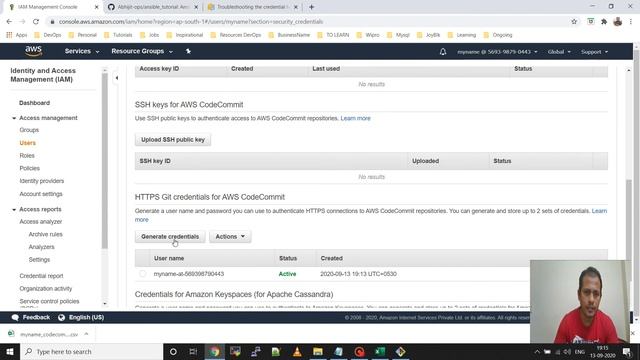 AWS||IAM_User Creation||IAM GIT Credentials ||CodeCommit integration with Git-Bash |Part-2 смотреть онлайн