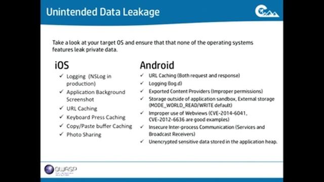 Ten Secrets to Secure Mobile Applications - OWASP AppSecUSA 2014 смотреть онлайн
