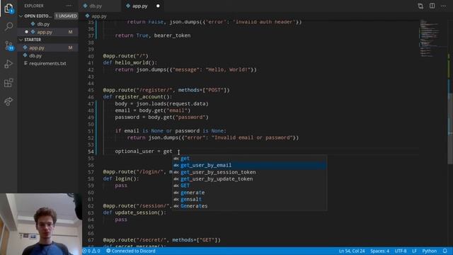 Introduction to Backend Development: Demo 7 - Authentication смотреть онлайн