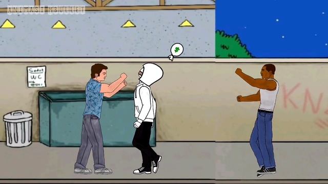 Jeff The Killer Vs CJ, Claude Speed, Tommy Vercetti, Girl | Drawing Cartoons 2 - DC2 Animation.