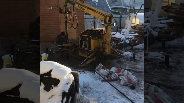 Свайно-винтовой фундамент под баню смотреть онлайн