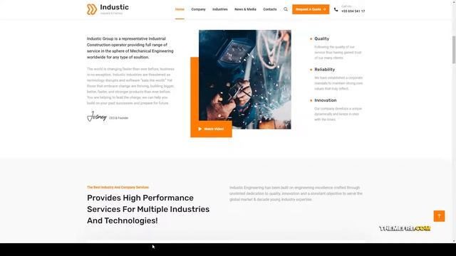 Industic - Factory and Manufacturing WordPress Theme Factories industrial engineering Yuna смотреть онлайн