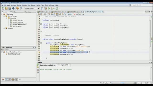 JAVA SWING - 6. JPop Up Menu смотреть онлайн