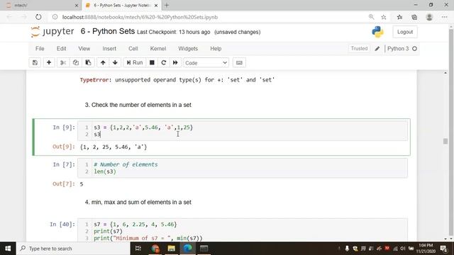 Python Tutorial For Beginners 6 - Sets | Set Operations смотреть онлайн