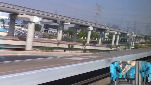 Shanghai Maglev Full Ride At Real Time