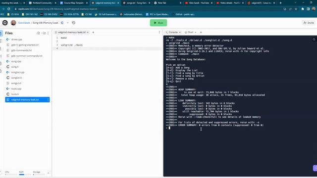 Valgrind Solve Memory Leak смотреть онлайн
