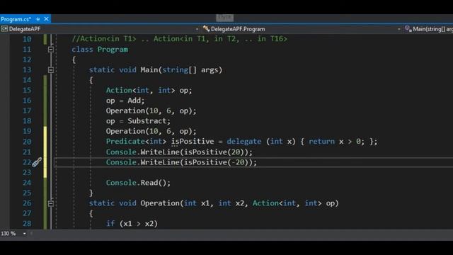 6.7 Делегаты Action, Predicate и Func смотреть онлайн