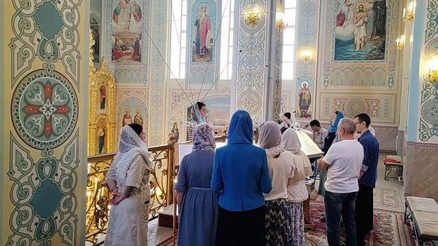 Причастный стих "Чашу спасения" (Д. Бортнянский). Регент Екатерина Артюхова. смотреть онлайн