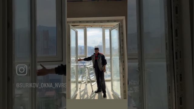 Штульповая балконная дверь с открыванием наружу, удобное решение??? #рехау #окна #дверь #балконы смотреть онлайн