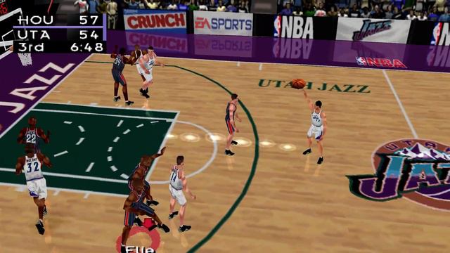 Sir Charles vs The Mailman - Rockets vs Jazz - NBA Live 98 - Cyber Athlete Gaming - PS1 смотреть онлайн
