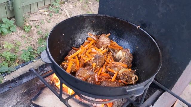 Узбекский плов в казане. Мой любимый рецепт. Нравится всем. смотреть онлайн