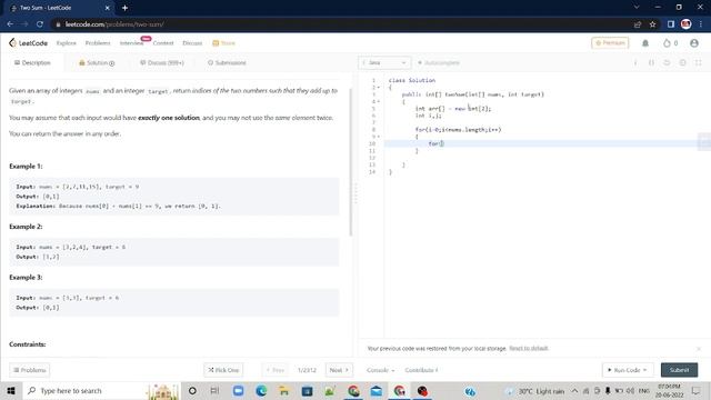 1.Two Sum смотреть онлайн