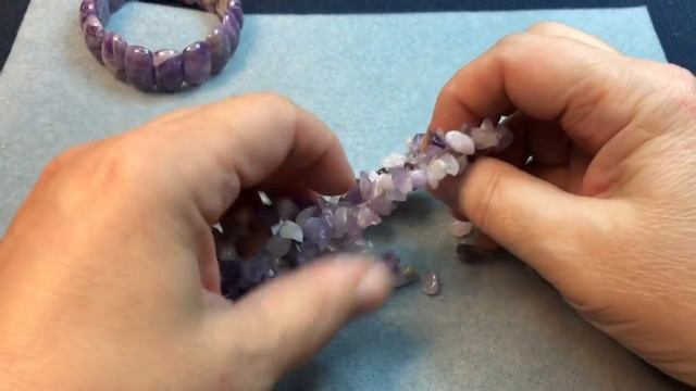 Колье на бисерной сетке из аметиста. Украшения для Альфии из Нижневартовска. Часть 1. смотреть онлайн