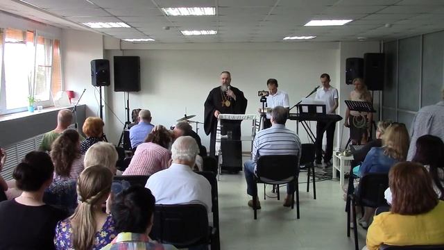 2019.06.16 4/5 Богослужение в Москве. Иван Комаров и архиепископ Сергей Журавлев Мир всем ✡ שָׁלוֹ смотреть онлайн