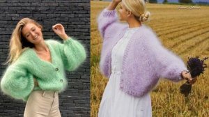 Стильные и роскошные идеи вязания из мохера и ангоры.