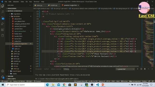 Django Full E-commerce website in Bangla | average & total review of individual product | part 57 смотреть онлайн