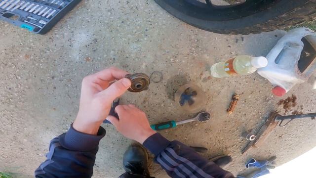 замена масла KTM Duke 200