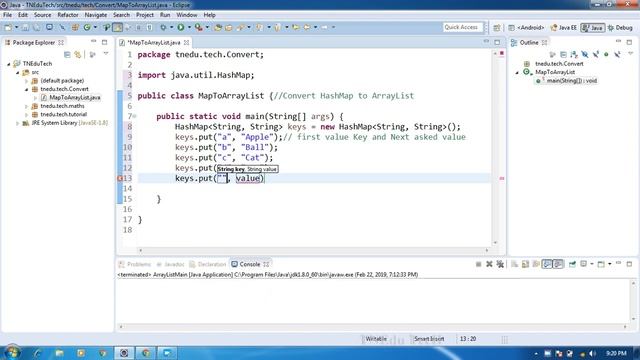 How to Convert Collection framework Map to ArrayList for Key in Advance Java Part 1 смотреть онлайн