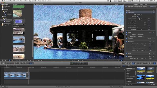 Final Cut Pro X (FCPX) effect: Art Pencil — a cross-hatching sketch effect смотреть онлайн