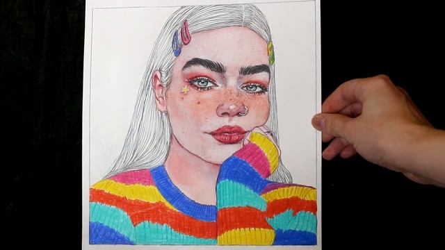 ПОРТРЕТЫ акварелью. РОЗЫ. Мои рисунки. Мой скетчбук. смотреть онлайн