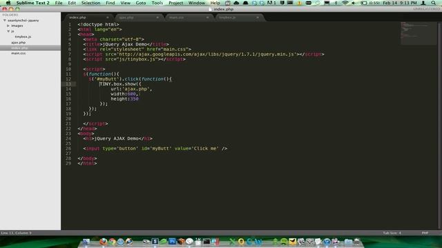 PHP, AJAX, Javascript Tutorial смотреть онлайн