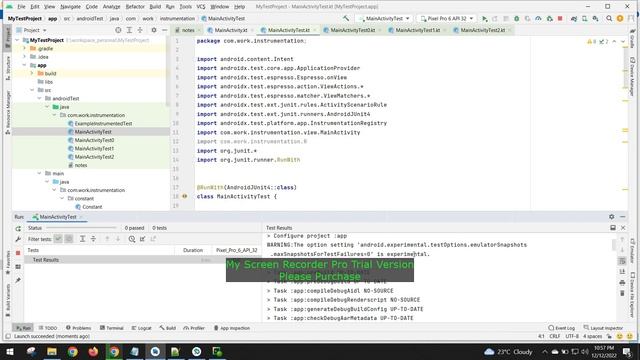 Instrumentation Test Case Android Studio Example смотреть онлайн