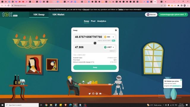 Starknet Airdrop Snapshot Is Next. Interacting With 10kswap! смотреть онлайн