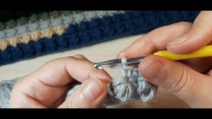 Коврик крючком из остатков пряжи. МК на интересный узор.Каждую ниточку в дело!