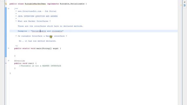 Is Runnable a Marker Interface Java смотреть онлайн