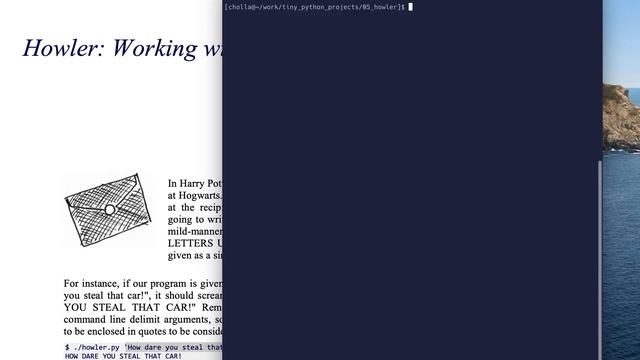 Tiny Python Projects: Ch 5 Pt 1 (Howler intro) смотреть онлайн