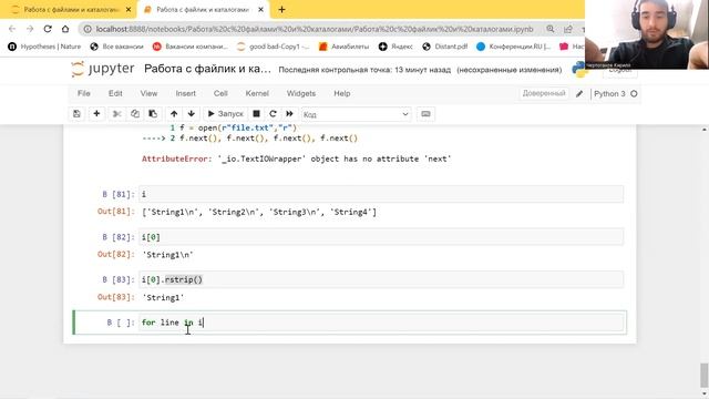 52. Python. Работа с файлами и каталогами. Методы для работы с файлами смотреть онлайн