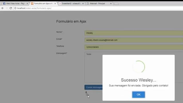 #2 - Formulário com Ajax, PhpMailer e SweetAlert смотреть онлайн