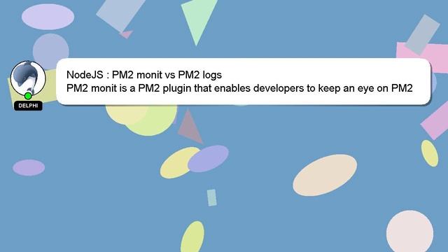 NodeJS : PM2 monit vs PM2 logs смотреть онлайн