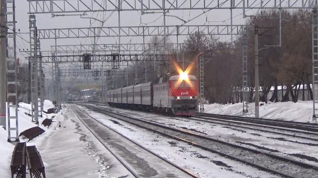ЭД4М-0409 "Аэроэкспресс",ЧС7-255 смотреть онлайн