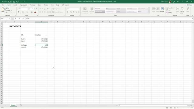 How to Create Notifications or Reminders in Excel смотреть онлайн