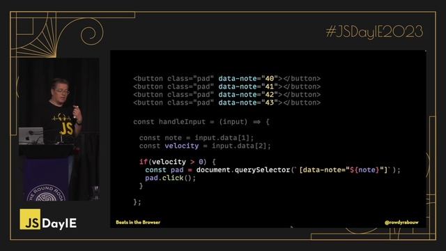 Rowdy Rabouw @ JSDayIE 2023: Beats in the Browser - Coding Music with JavaScript смотреть онлайн