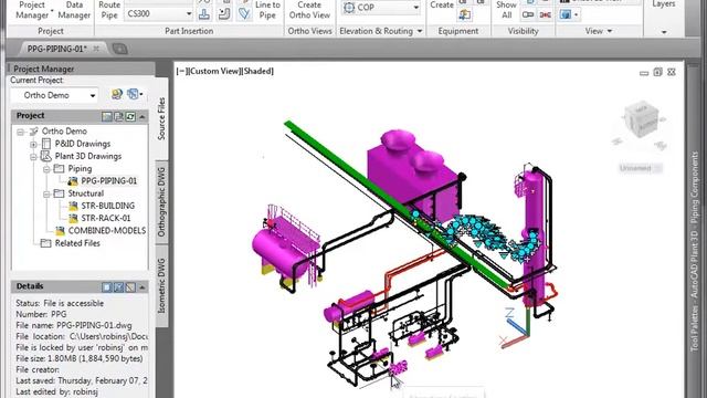 Orthos in AutoCAD Plant 3D Part 1 смотреть онлайн