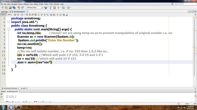 Armstrong Number Java Program смотреть онлайн