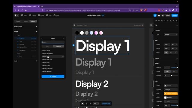 Export Figma Text & Color Styles To Framer смотреть онлайн