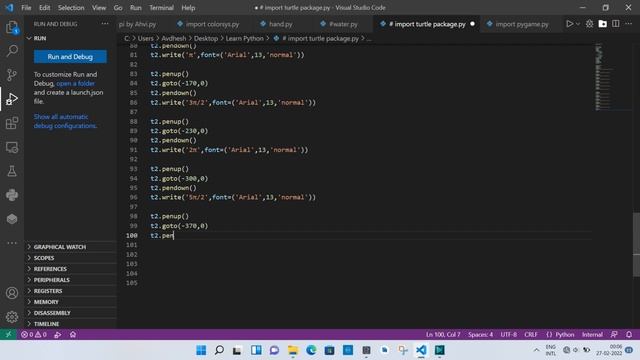 How to Draw Sin(x) Graph Using Python Language.. || Graphics Programming.. смотреть онлайн