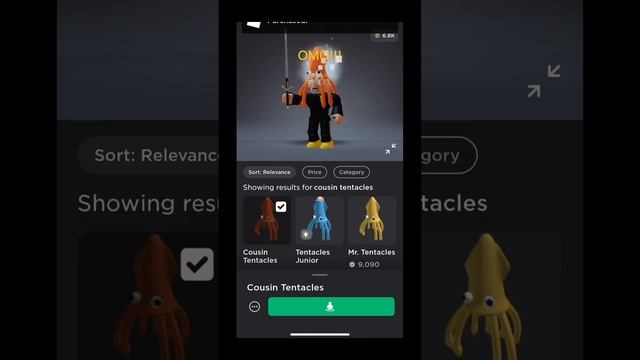 I BOUGHT COUSIN TENTACLES! #roblox #shorts #edit #foryourpage #plslikesubscribe #robux смотреть онлайн