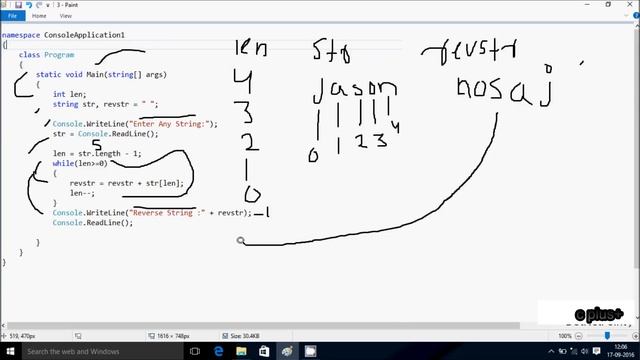Reverse String Without Using Reverse Function in C# смотреть онлайн