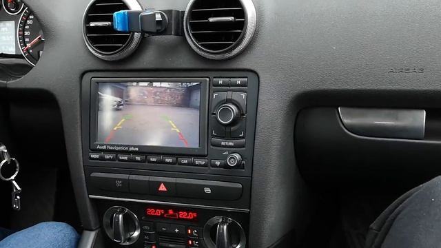 Kamera cofania w RNSE Audi A3 8P 2009 смотреть онлайн