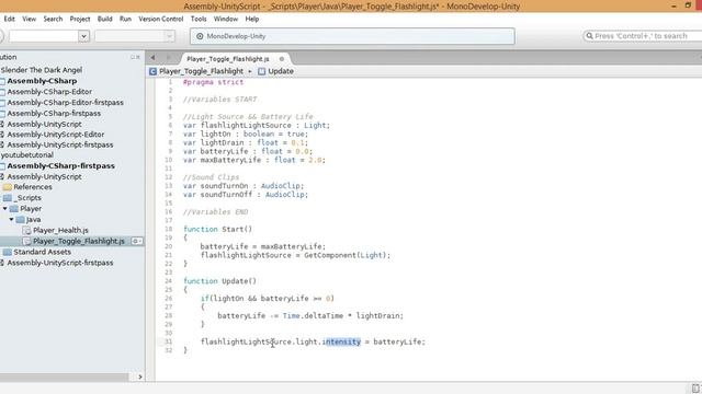 Unity3D | Survival Horror | Java Programming Tutorial #2 (Flashlight Toggle W/ Battery Life)
