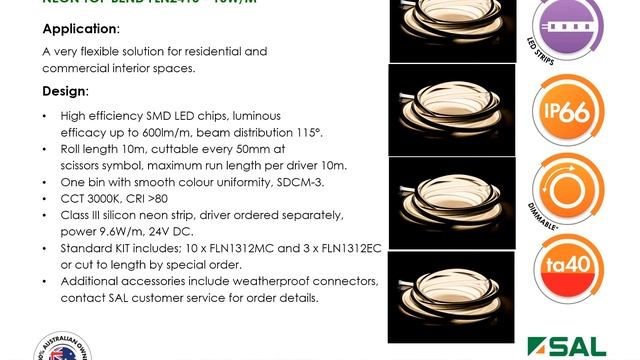 LED STRIPS - product info guide, Neon Bend FLN2407, FLN2410, FLN2412 смотреть онлайн