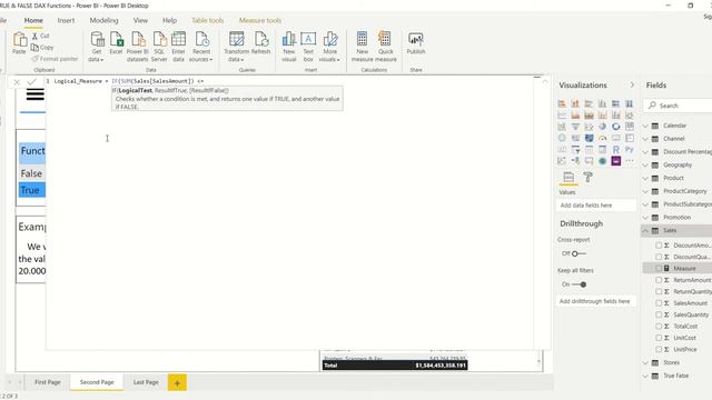 DAX Language - TRUE and FALSE Functions in Power BI смотреть онлайн