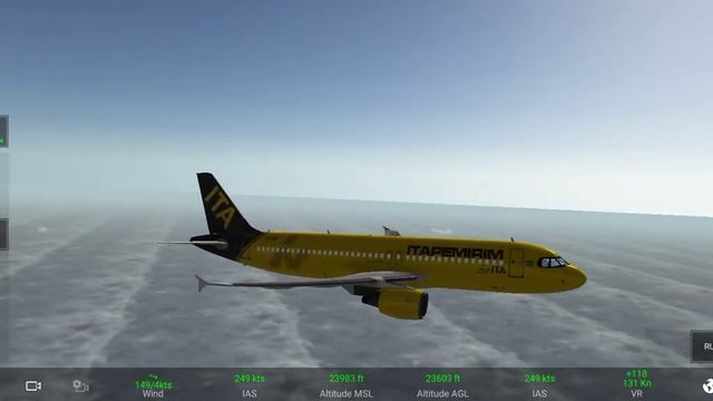 RFS | полёт Лондон-Париж | от первого лица | авиакомпании ITA