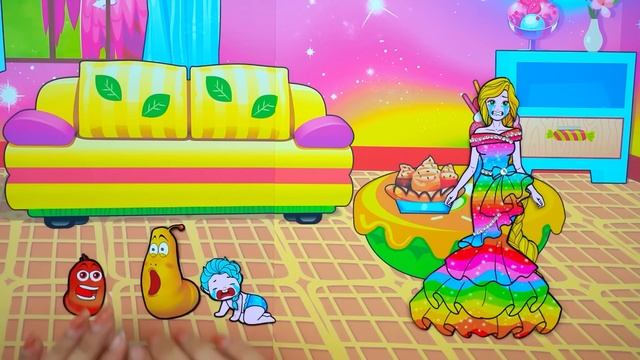 Paper Dolls Dress Up - Lady Bug Growing Up Ballet Story - Barbie Story & Crafts смотреть онлайн