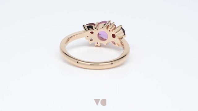 Rosebud: Pink Sapphire, Ruby and Diamond Cluster Ring | The Village Goldsmith смотреть онлайн